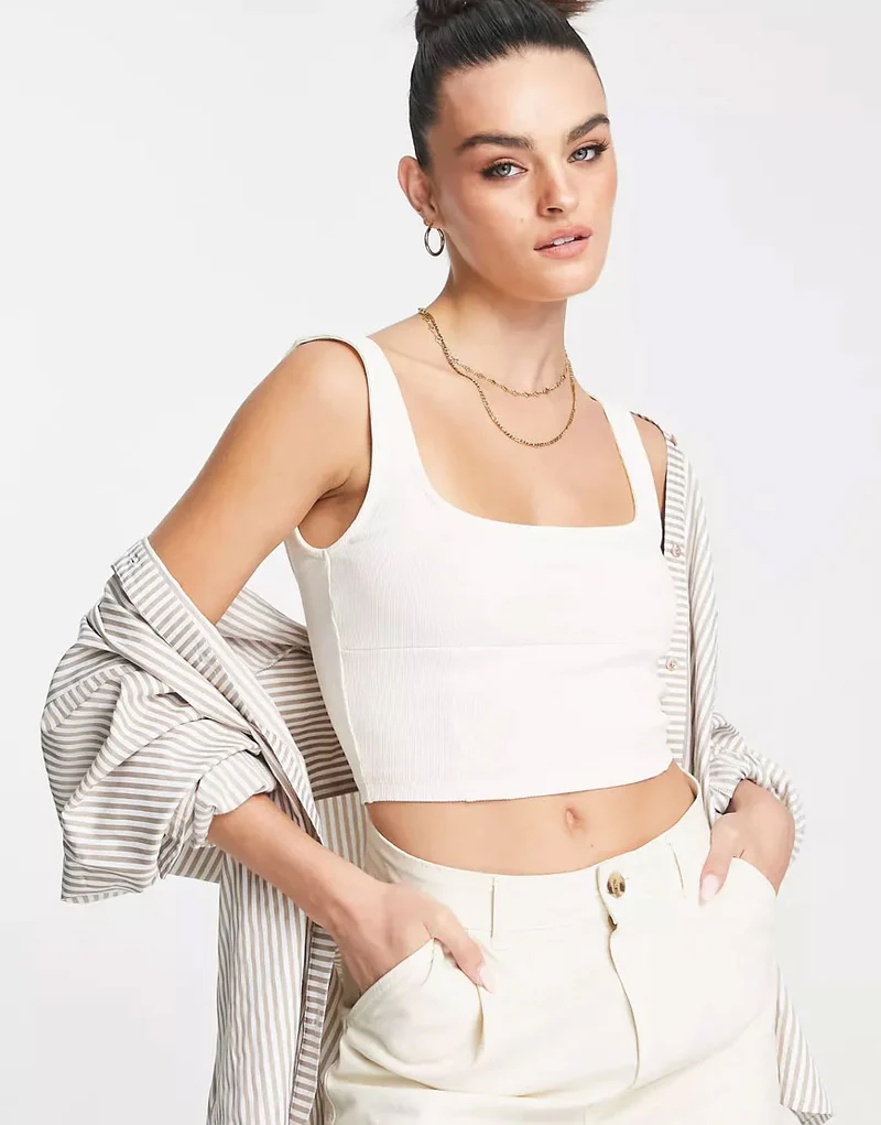 Corset Top With Square Neck